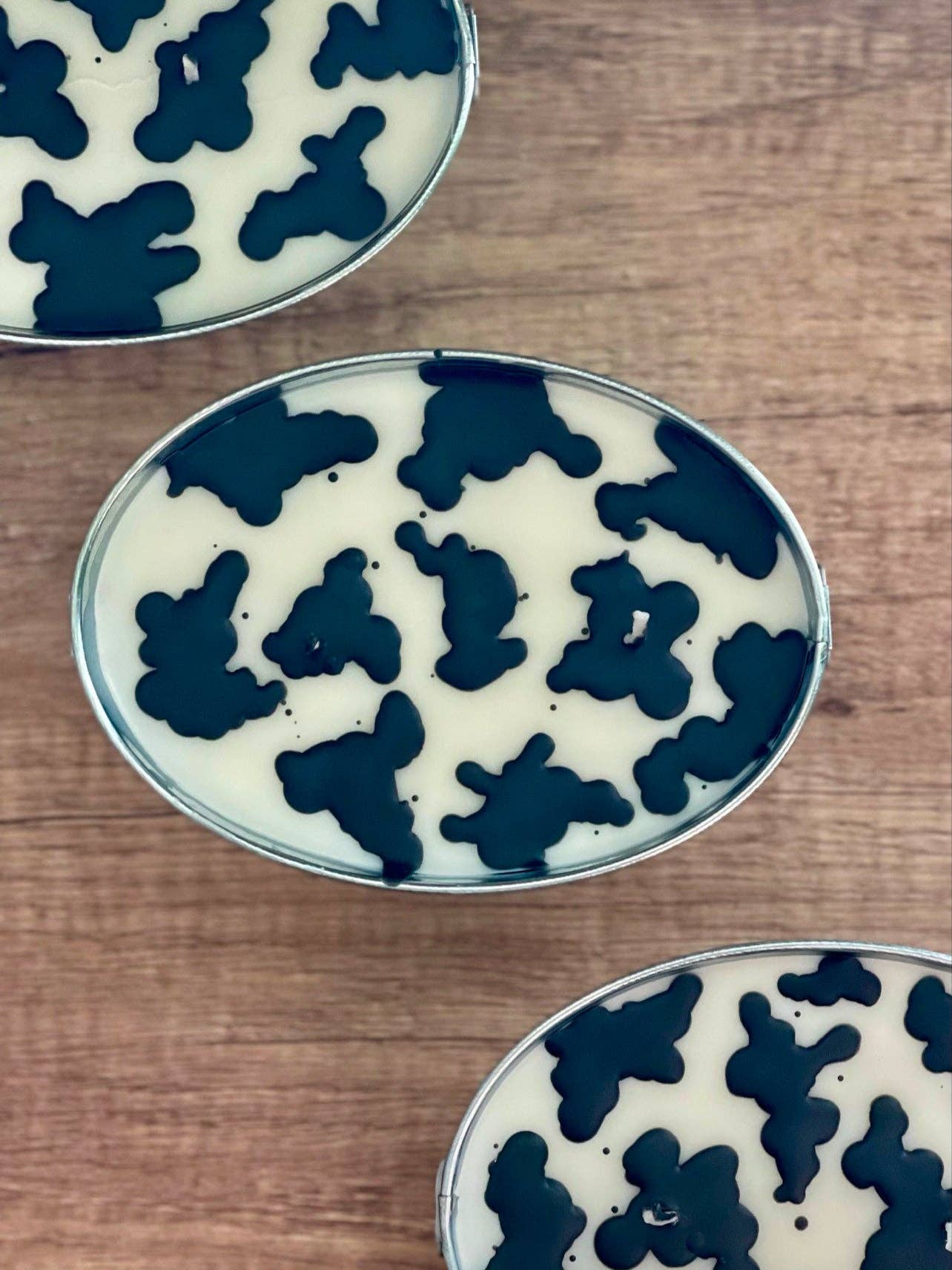 Oval Cow Print Candle: Toasted Pumpkin Spice