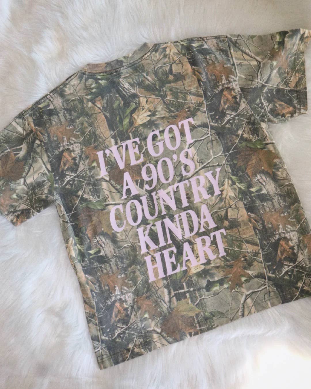 90's Country Kinda Heart Camo Tee