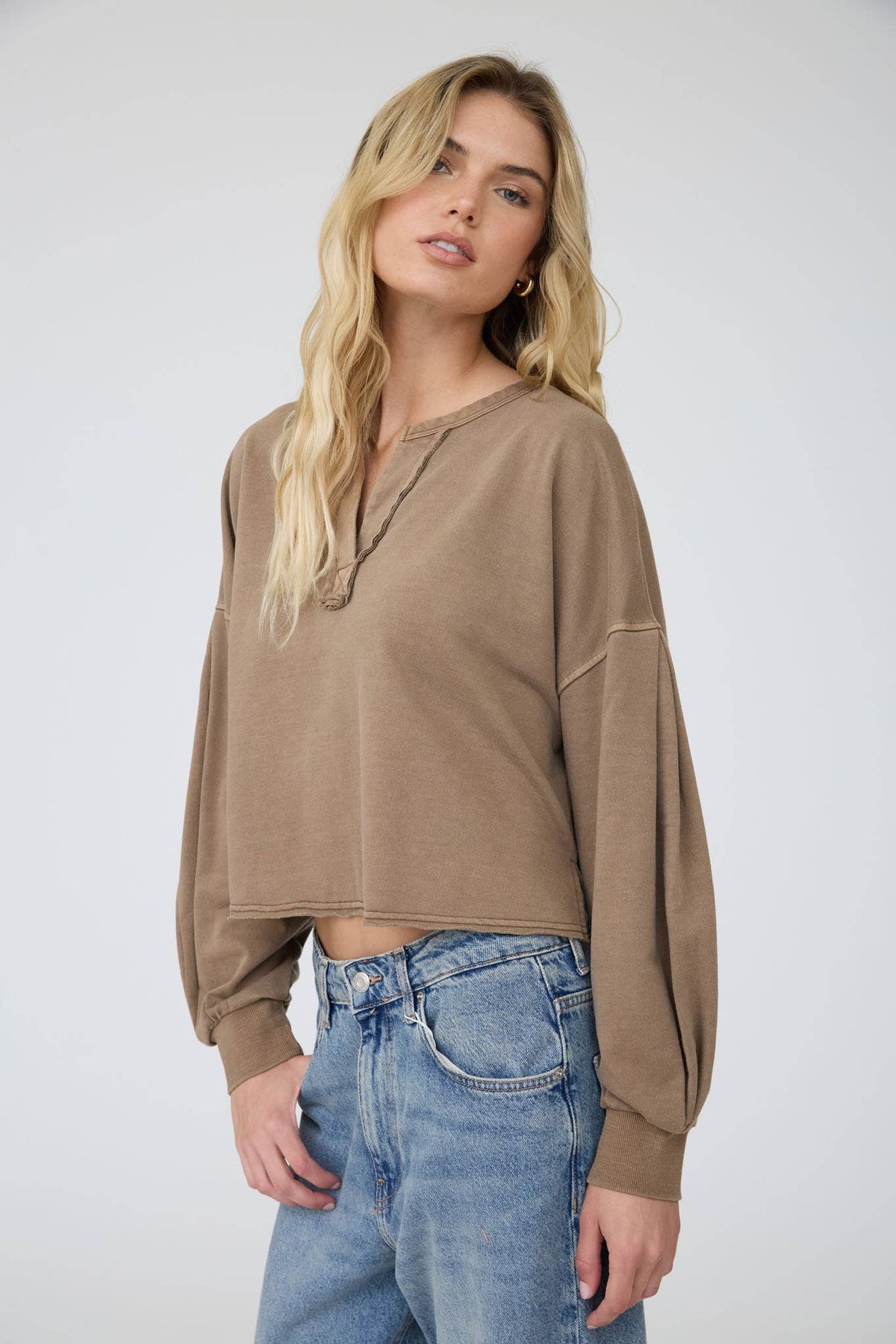 Lainey Tan cropped long sleeve
