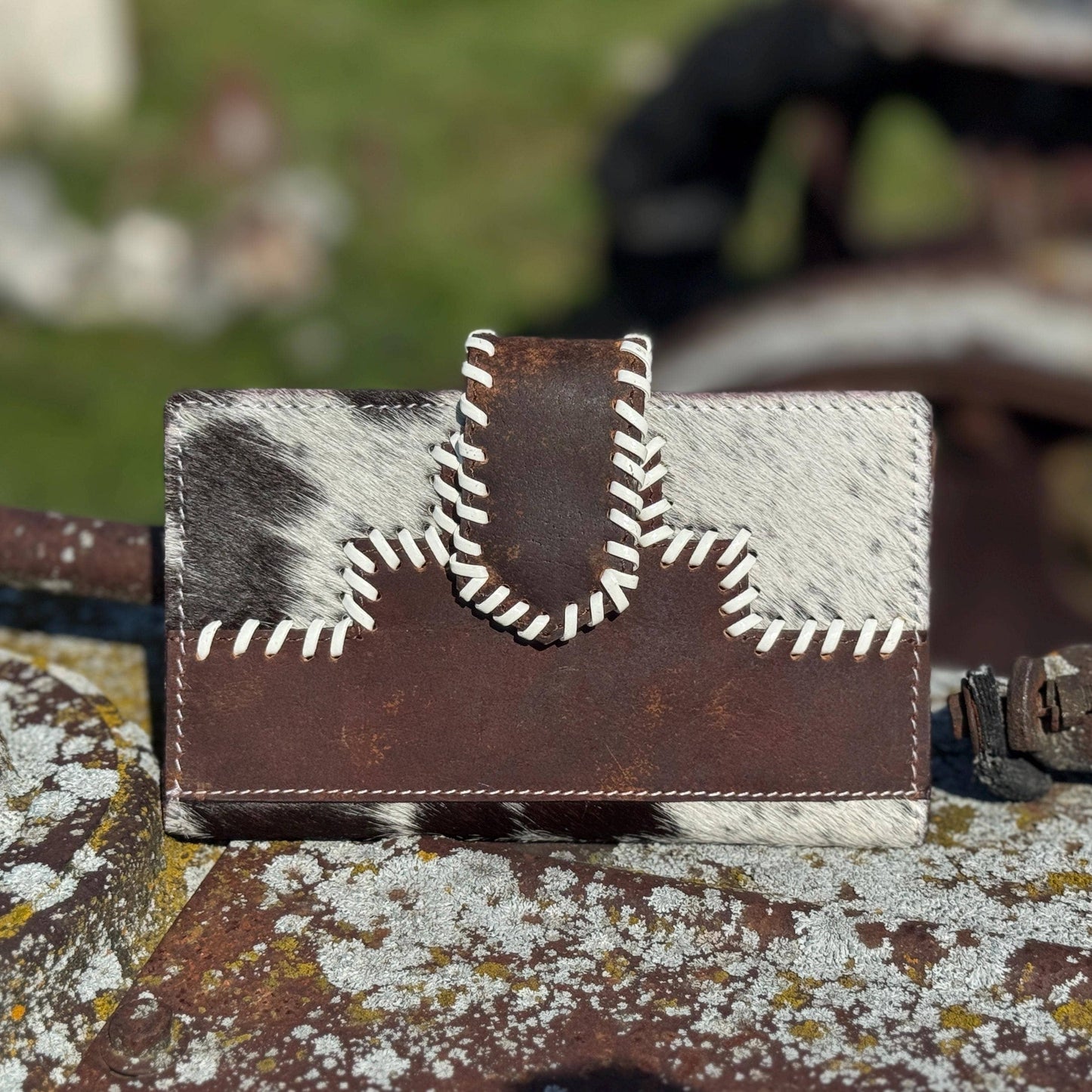 Genuine western leather cowhide wallet