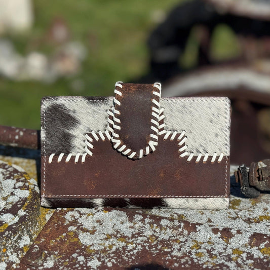 Genuine western leather cowhide wallet