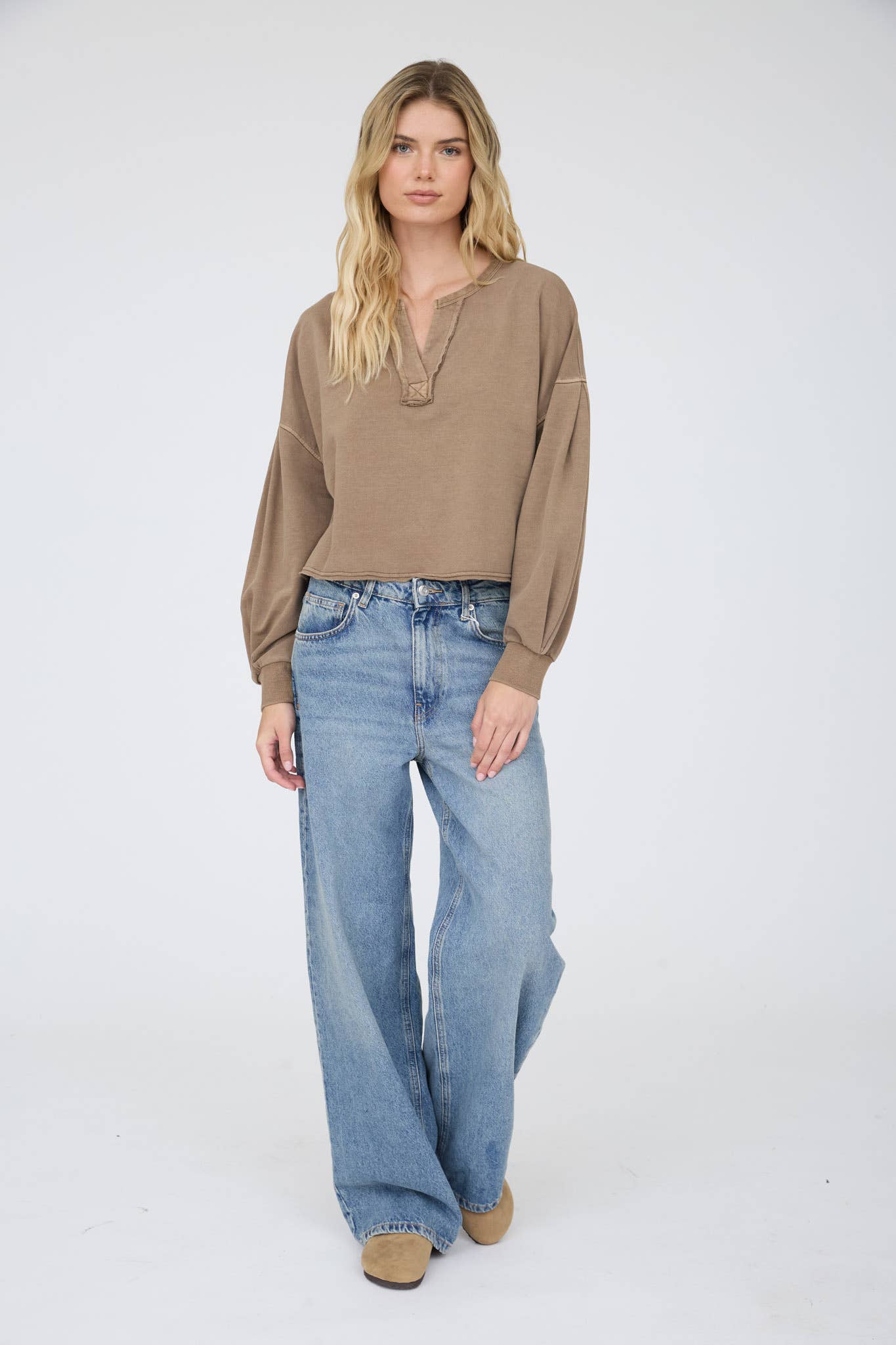 Lainey Tan cropped long sleeve