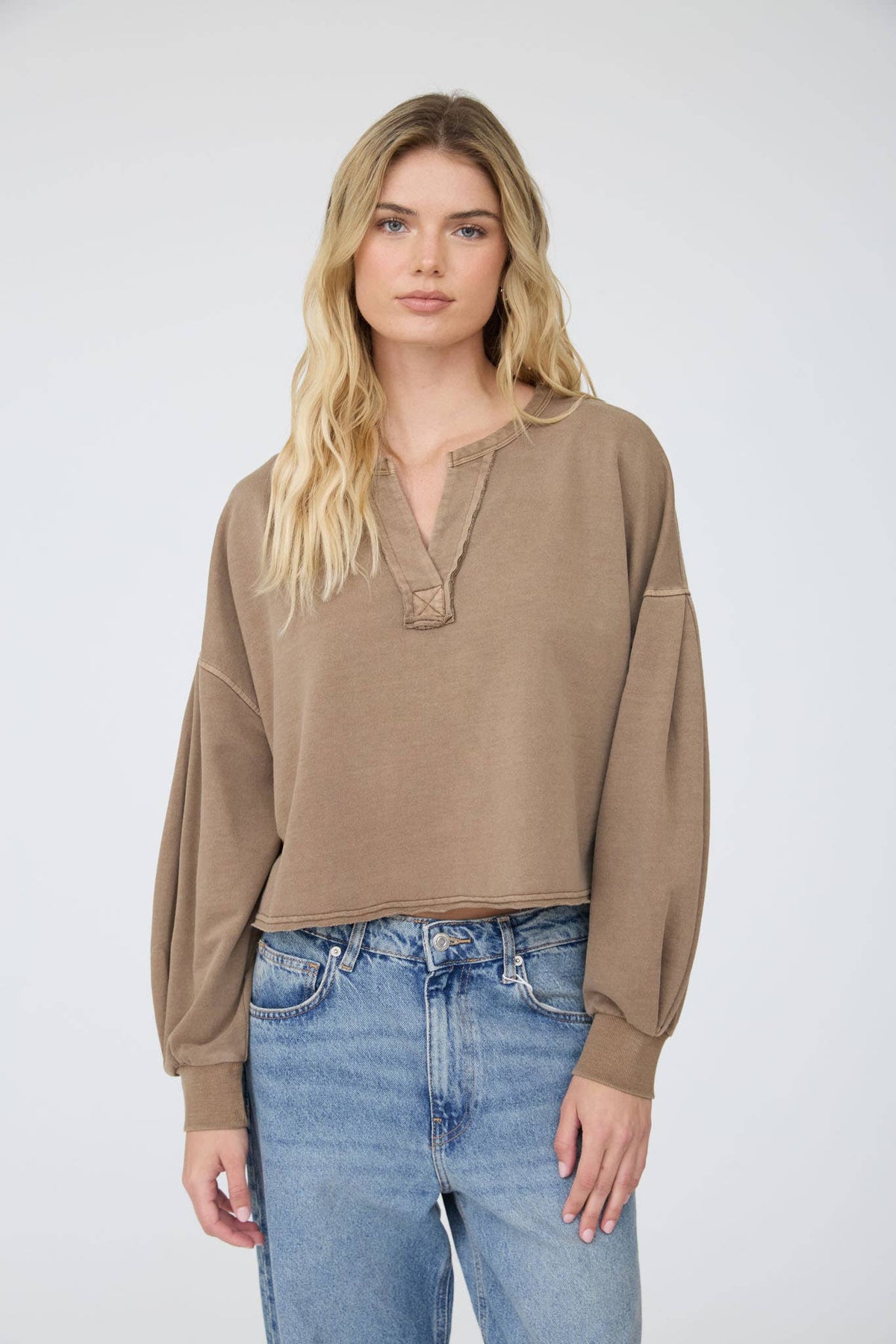 Lainey Tan cropped long sleeve