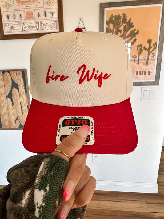 Fire Wife Embroidered Hat