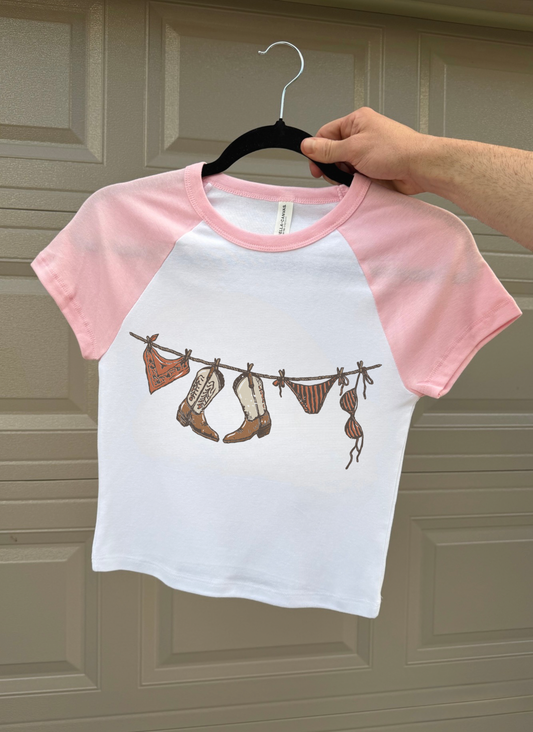 Cowgirl Summer Baby Tee PINK