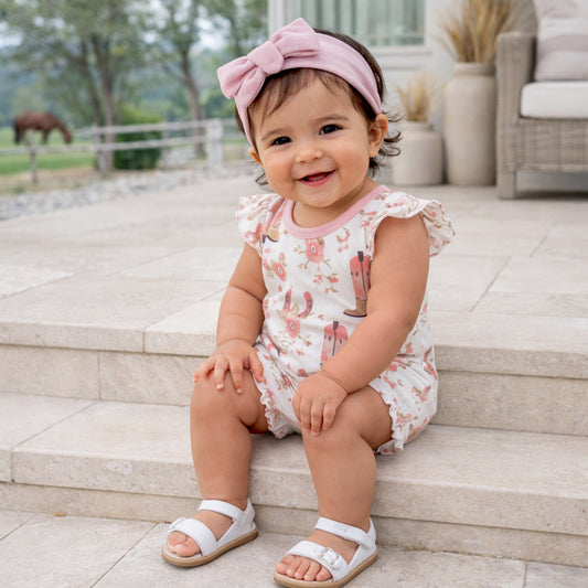 Pink Cowgirl Baby Bubble Romper – Cotton Western