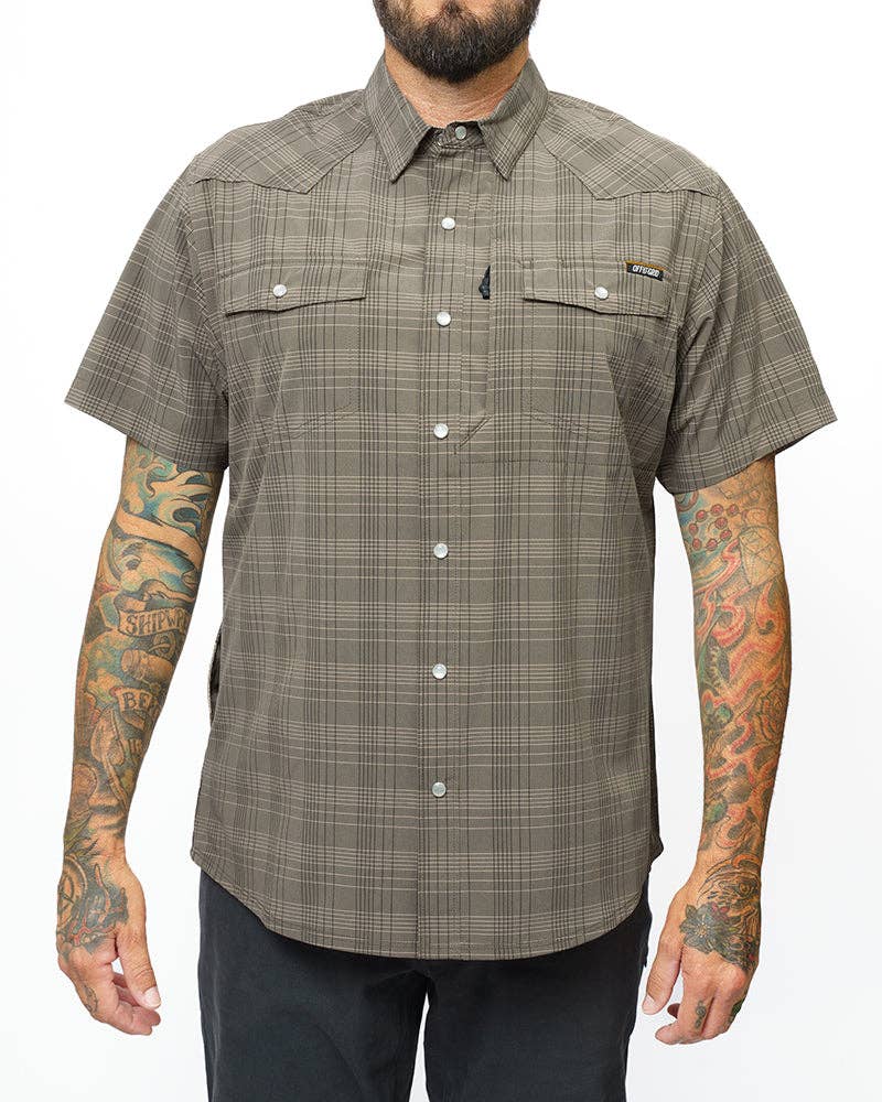 Desert Brown Pearl Snap