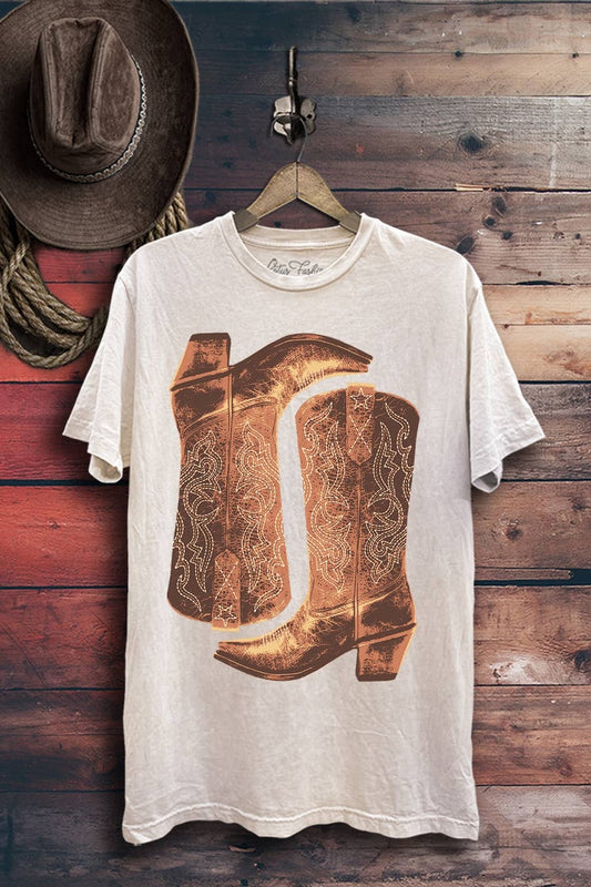 Western Boots Graphic Top