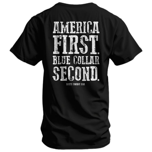 America First Blue Collar Second Men's T-Shirt